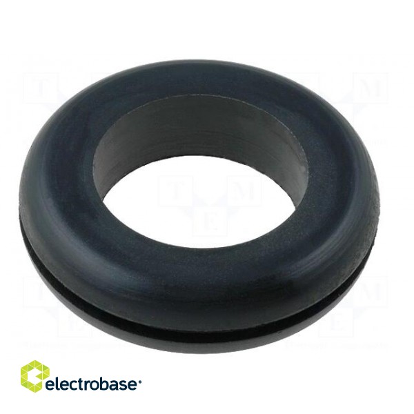 Grommet | Ømount.hole: 25.2mm | Øhole: 18.5mm | rubber | black