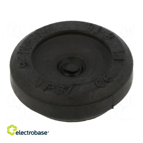 Grommet | Ømount.hole: 25mm | elastomer thermoplastic TPE | black