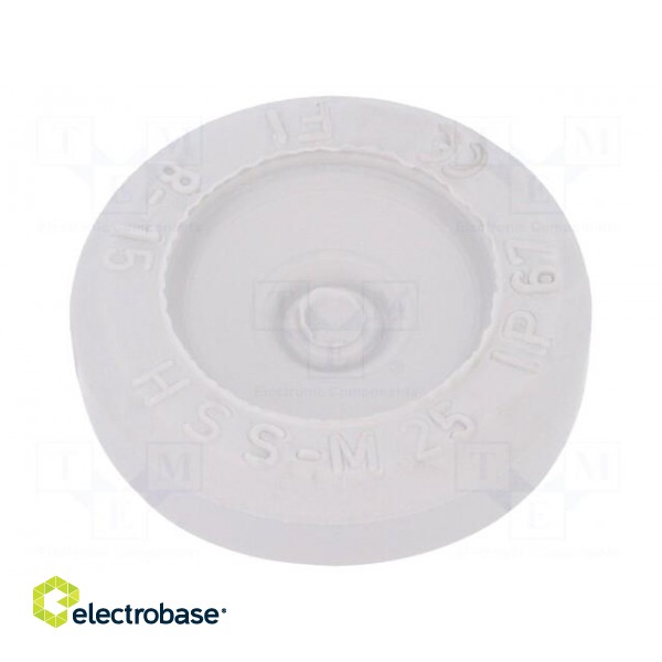 Grommet | Ømount.hole: 25mm | elastomer thermoplastic TPE | grey image 1