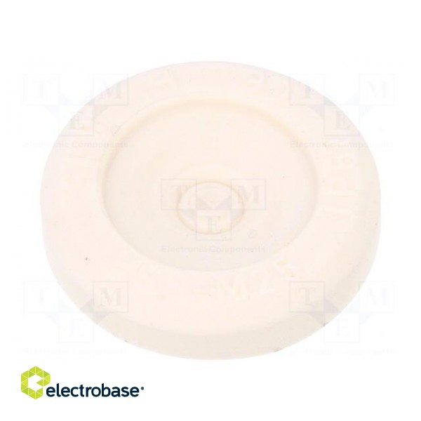 Grommet | Ømount.hole: 25mm | elastomer thermoplastic TPE | grey image 1