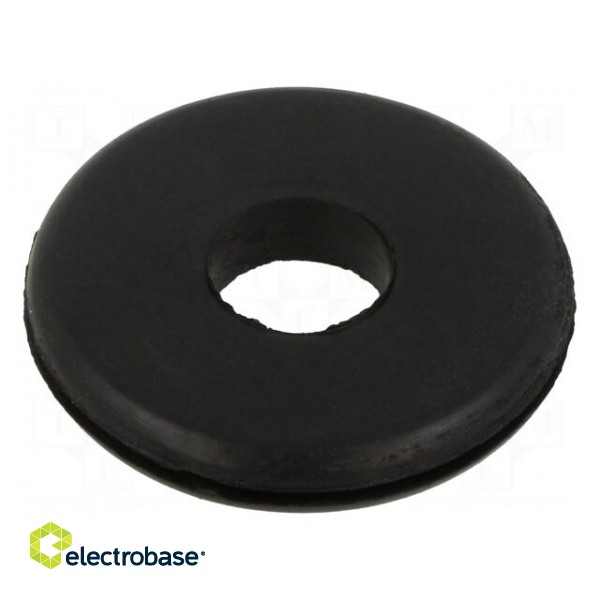 Grommet | Ømount.hole: 31.75mm | Øhole: 12.7mm | rubber | black