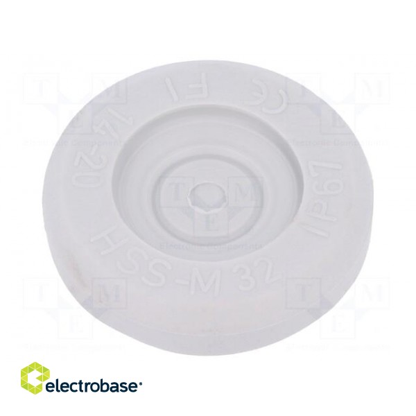 Grommet | Ømount.hole: 32mm | elastomer thermoplastic TPE | grey image 1