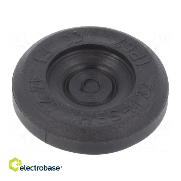 Grommet | Ømount.hole: 32mm | elastomer thermoplastic TPE | black image 1