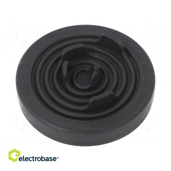 Grommet | Ømount.hole: 40mm | elastomer thermoplastic TPE | black image 1