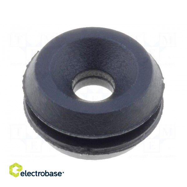 Grommet | Ømount.hole: 5.8mm | Øhole: 2.33mm | rubber | black