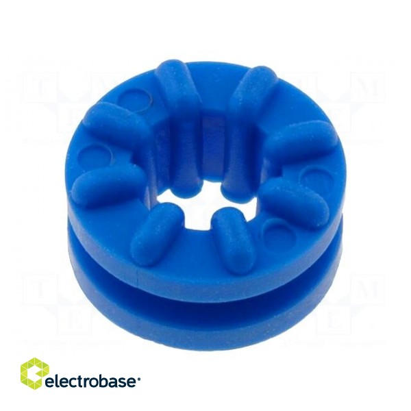 Grommet | Ømount.hole: 6.3mm | blue | Panel thick: max.1.6mm | H: 5.8mm