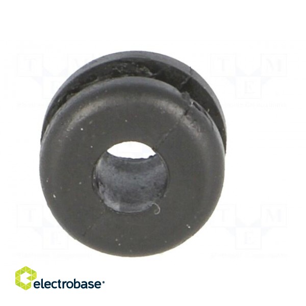 Grommet | Ømount.hole: 6.4mm | Øhole: 4mm | PVC | black | -30÷60°C фото 5