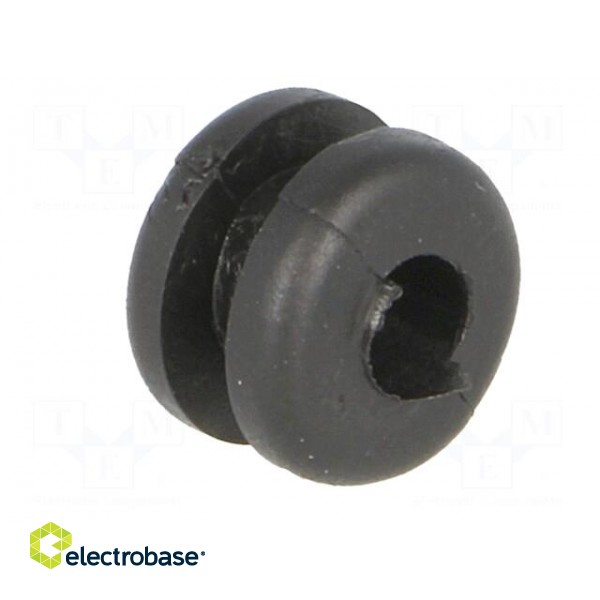 Grommet | Ømount.hole: 6.4mm | Øhole: 4mm | PVC | black | -30÷60°C paveikslėlis 8