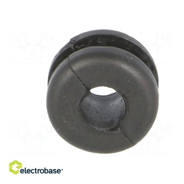 Grommet | Ømount.hole: 6.4mm | Øhole: 4mm | PVC | black | -30÷60°C paveikslėlis 9