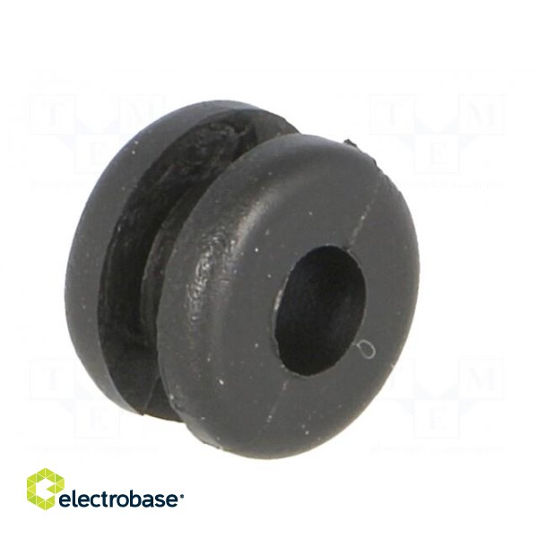Grommet | Ømount.hole: 6.4mm | Øhole: 4mm | PVC | black | -30÷60°C image 4