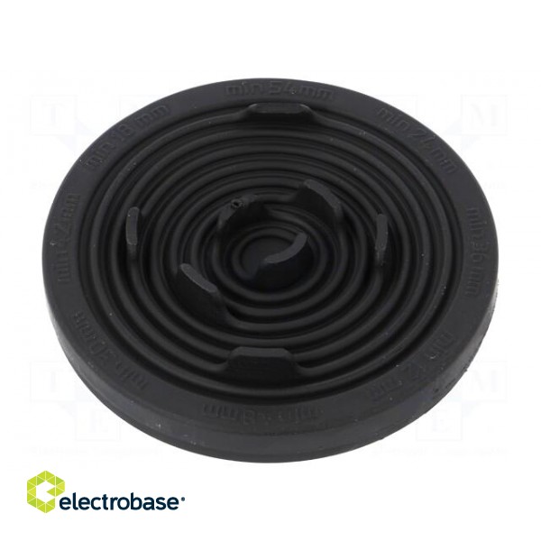 Grommet | Ømount.hole: 60mm | TPE (thermoplastic elastomer) | black image 1