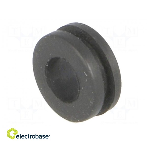 Grommet | Ømount.hole: 6mm | Øhole: 4.1mm | rubber | black paveikslėlis 6