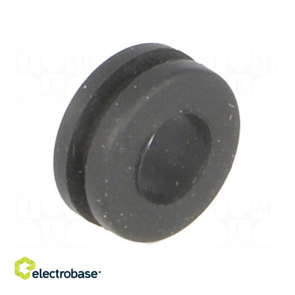 Grommet | Ømount.hole: 6mm | Øhole: 4.1mm | rubber | black фото 4