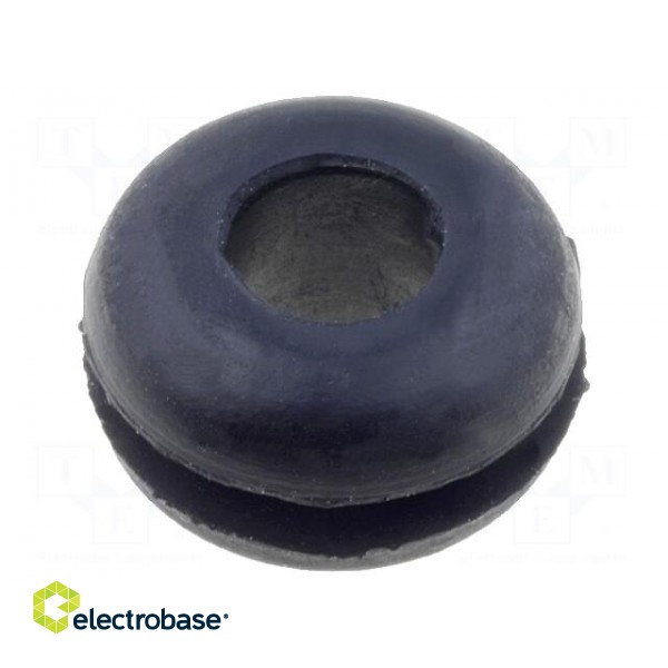 Grommet | Ømount.hole: 7.9mm | Øhole: 4.7mm | rubber | black
