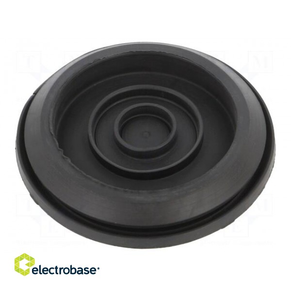 Grommet | Ømount.hole: 80mm | elastomer thermoplastic TPE | black фото 2
