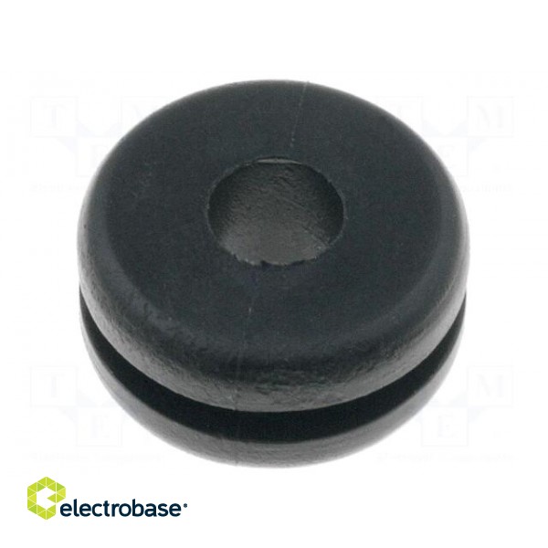 Grommet | Ømount.hole: 8mm | Øhole: 5mm | PVC | black | -30÷60°C | UL94V-2