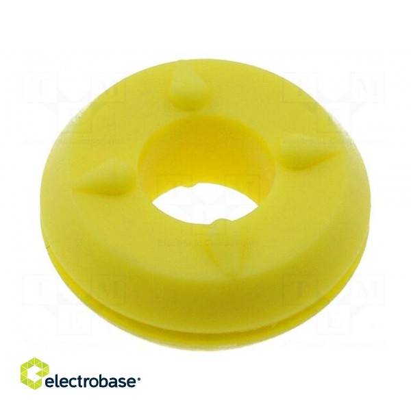 Grommet | Ømount.hole: 8mm | yellow | Panel thick: max.0.8mm | H: 4.1mm