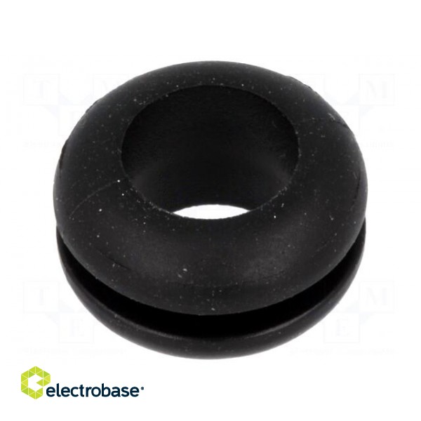 Grommet | Ømount.hole: 9.5mm | Øhole: 8mm | PVC | black | -30÷60°C