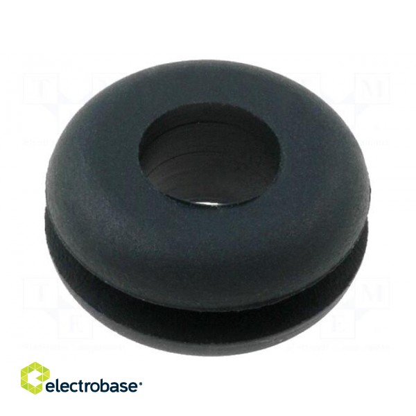 Grommet | Ømount.hole: 9mm | Øhole: 5.8mm | rubber | black