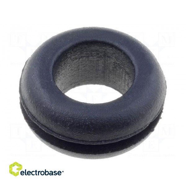 Grommet | Ømount.hole: 9mm | Øhole: 6.5mm | rubber | black