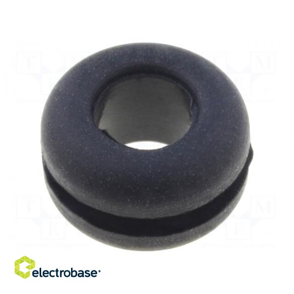 Grommet | Ømount.hole: 9mm | Øhole: 6mm | rubber | black