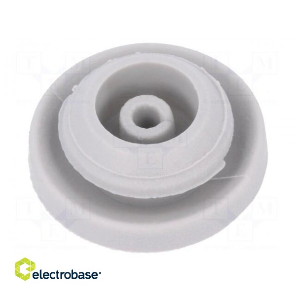 Grommet | Ømount.hole: 9mm | elastomer thermoplastic TPE | grey image 2
