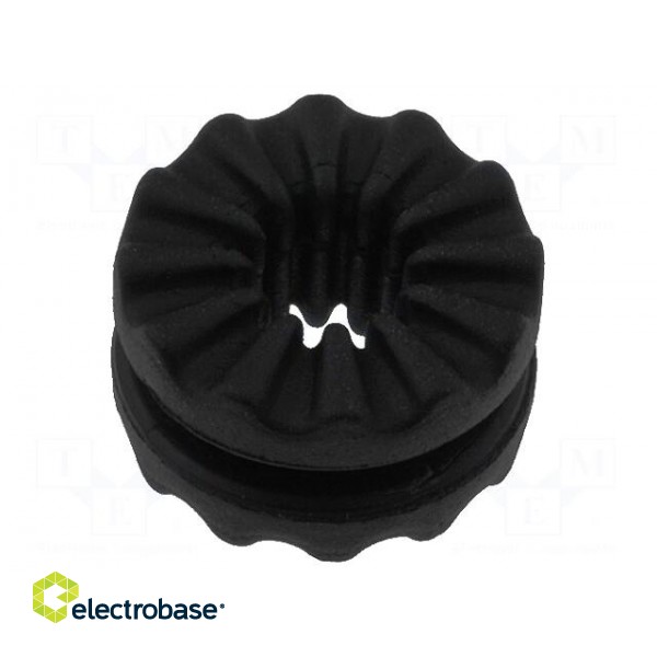 Grommet | black | Panel thick: max.9.53mm | rubber | Øout: 14.4mm