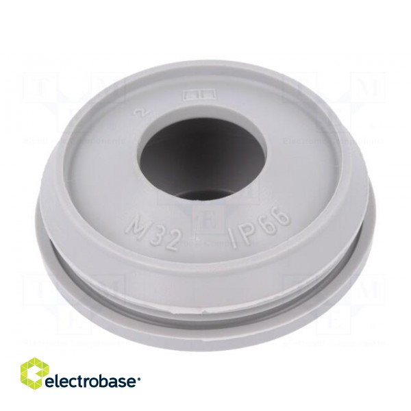 Grommet | TPE (thermoplastic elastomer) | grey | Holes no: 1 | UL94HB image 2
