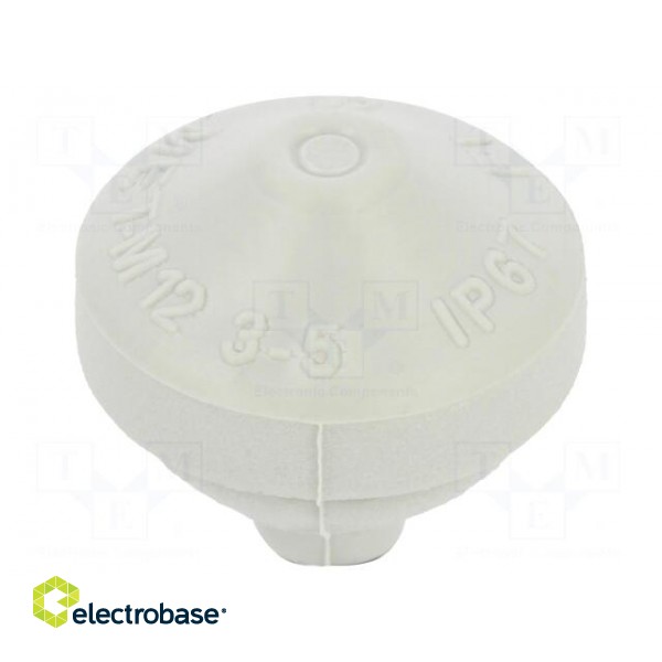 Grommet | elastomer thermoplastic TPE | grey | 3÷5mm | IP67 | MET-M image 1