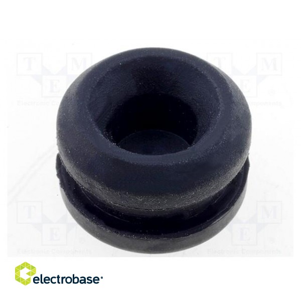 Grommet | with bulkhead | Ømount.hole: 14.6mm | Øhole: 8mm | rubber