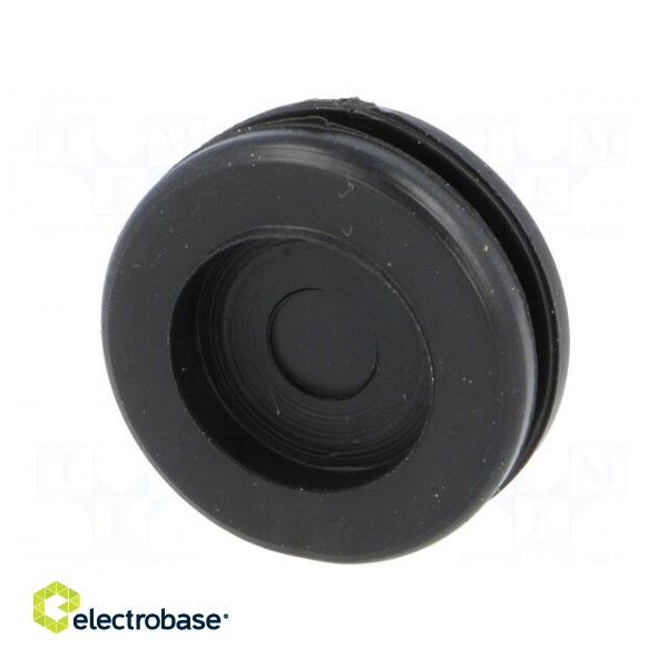 Grommet | with bulkhead | Ømount.hole: 19mm | Øhole: 16mm | PVC | black image 2