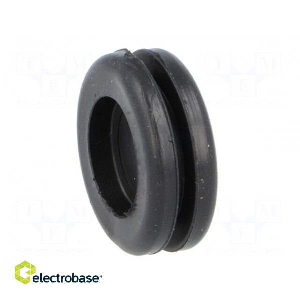 Grommet | with bulkhead | Ømount.hole: 19mm | Øhole: 16mm | PVC | black image 7