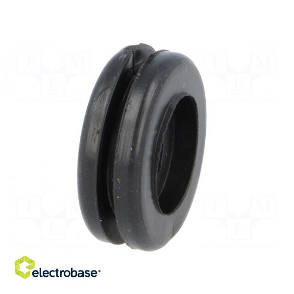 Grommet | with bulkhead | Ømount.hole: 19mm | Øhole: 16mm | PVC | black image 8