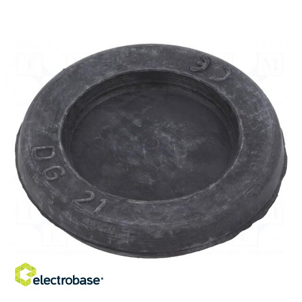 Grommet | with bulkhead | Ømount.hole: 28mm | black | -40÷100°C | IP54 фото 1