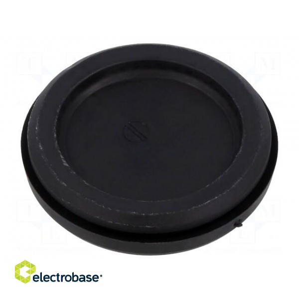 Grommet | with bulkhead | Ømount.hole: 50.2mm | black | Øcable: 1÷36mm