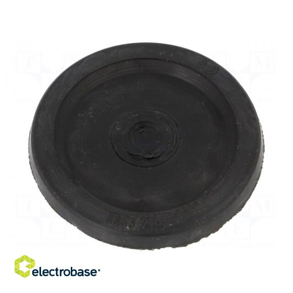 Grommet | with bulkhead | Ømount.hole: 60mm | black | -40÷100°C | IP54 image 1