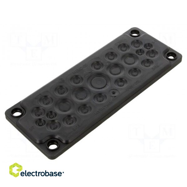 Multigate grommet | elastomer thermoplastic TPE | black | IP65 image 1