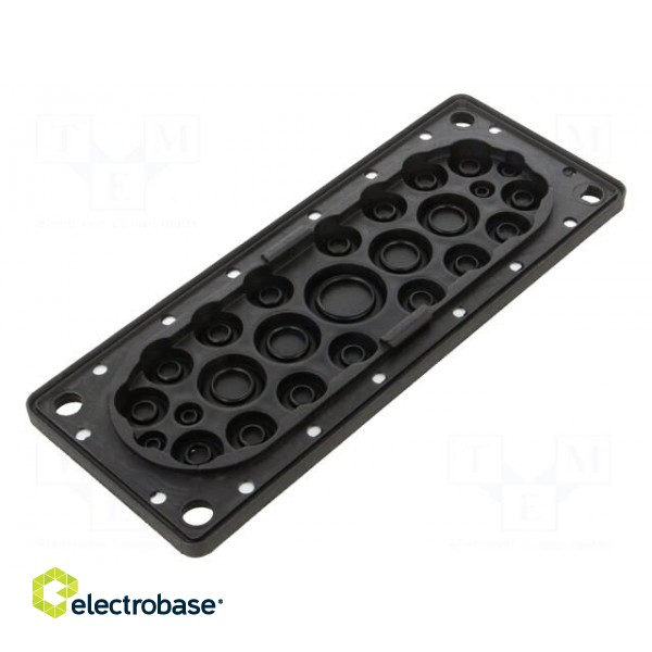 Multigate grommet | elastomer thermoplastic TPE | black | IP65 image 2