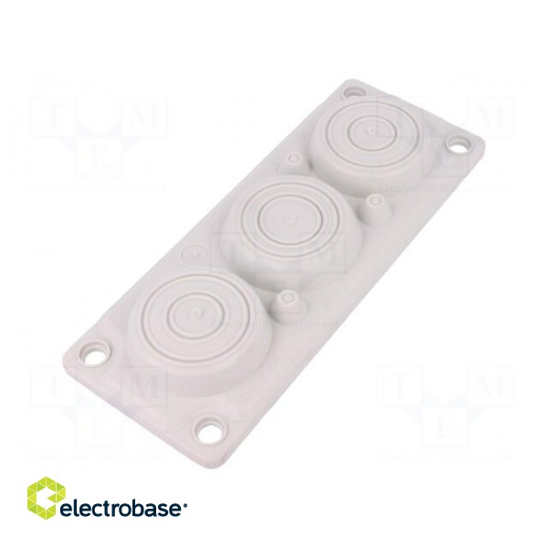 Multigate grommet | elastomer thermoplastic TPE | light grey image 1