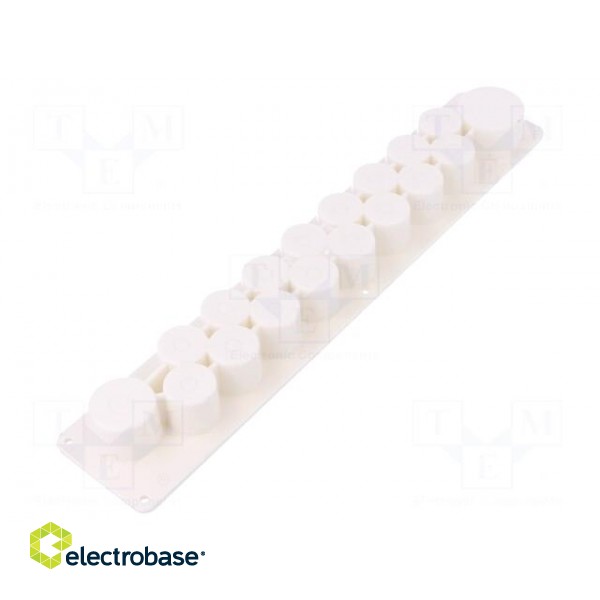 Multigate grommet | elastomer thermoplastic TPE | white | IP30 | HTP image 2