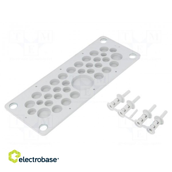 Multigate grommet | light grey | Holes no: 35 | -40÷100°C | IP44 image 2