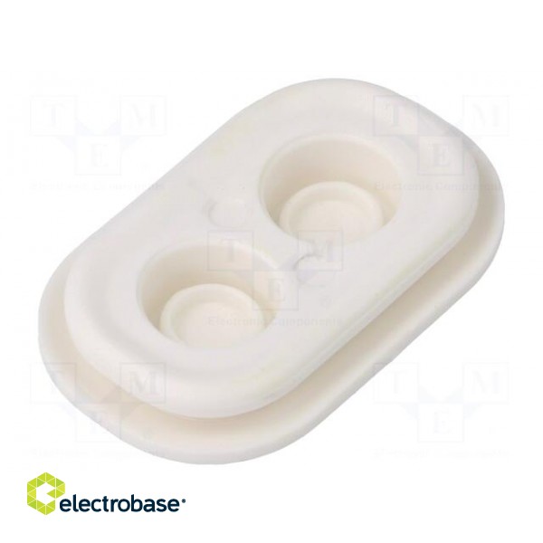 Multigate grommet | elastomer thermoplastic TPE | light grey image 2