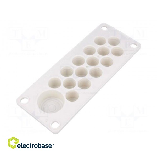 Multigate grommet | TPE (thermoplastic elastomer) | white | IP30 фото 2