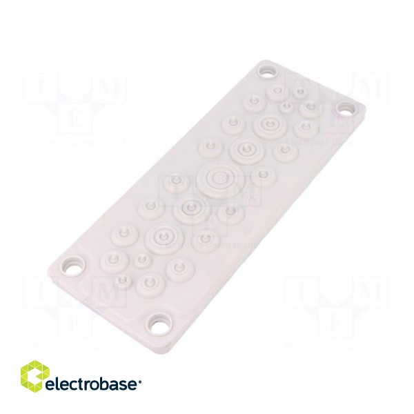 Multigate grommet | TPE (thermoplastic elastomer) | light grey фото 1