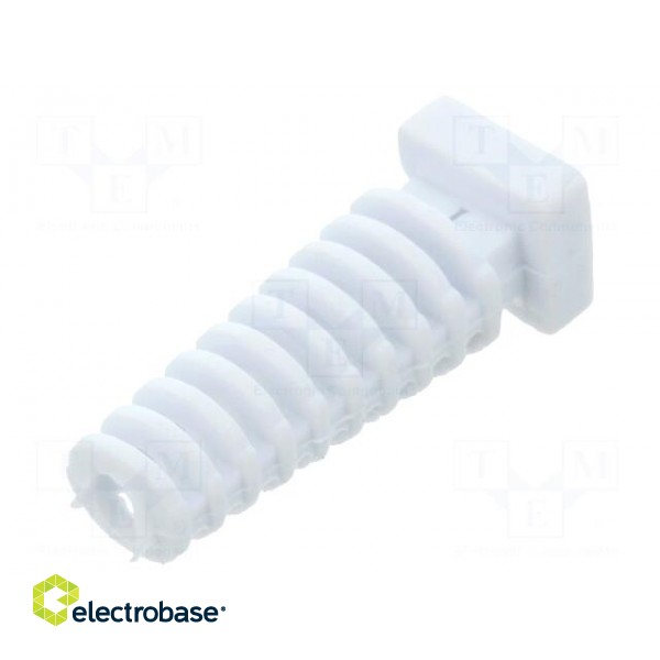 Strain relief | Øhole: 3.5mm | white | Panel thick: max.2.5mm | L: 25mm