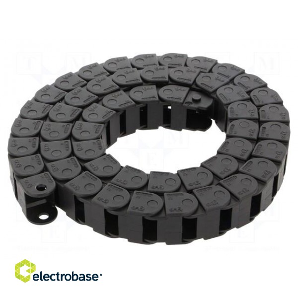 Cable chain | 08 | Bend.rad: 48mm | L: 1000mm | non-openable frames