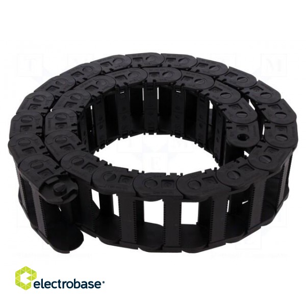 Cable chain | 1400 | Bend.rad: 100mm | L: 999mm | Int.height: 21mm