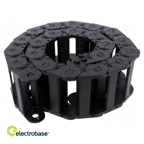 Cable chain | 2400 | Bend.rad: 100mm | L: 1012mm | Int.height: 25mm