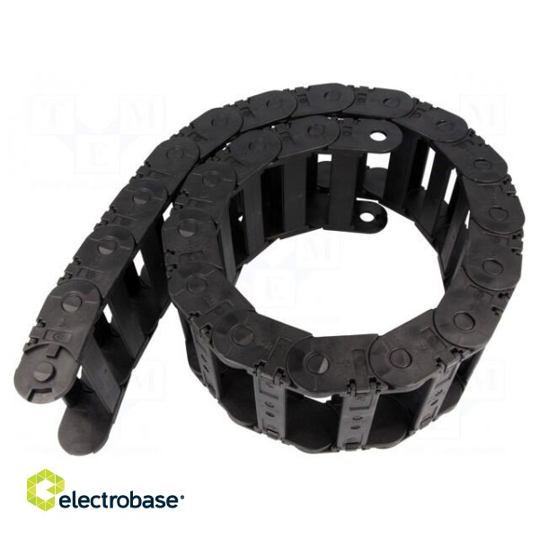 Cable chain | 2500 | Bend.rad: 100mm | L: 1012mm | Int.height: 25mm