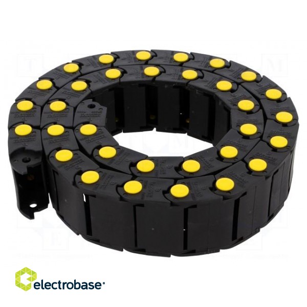 Cable chain | Series: Medium | Bend.rad: 60mm | L: 990mm | Colour: black image 1